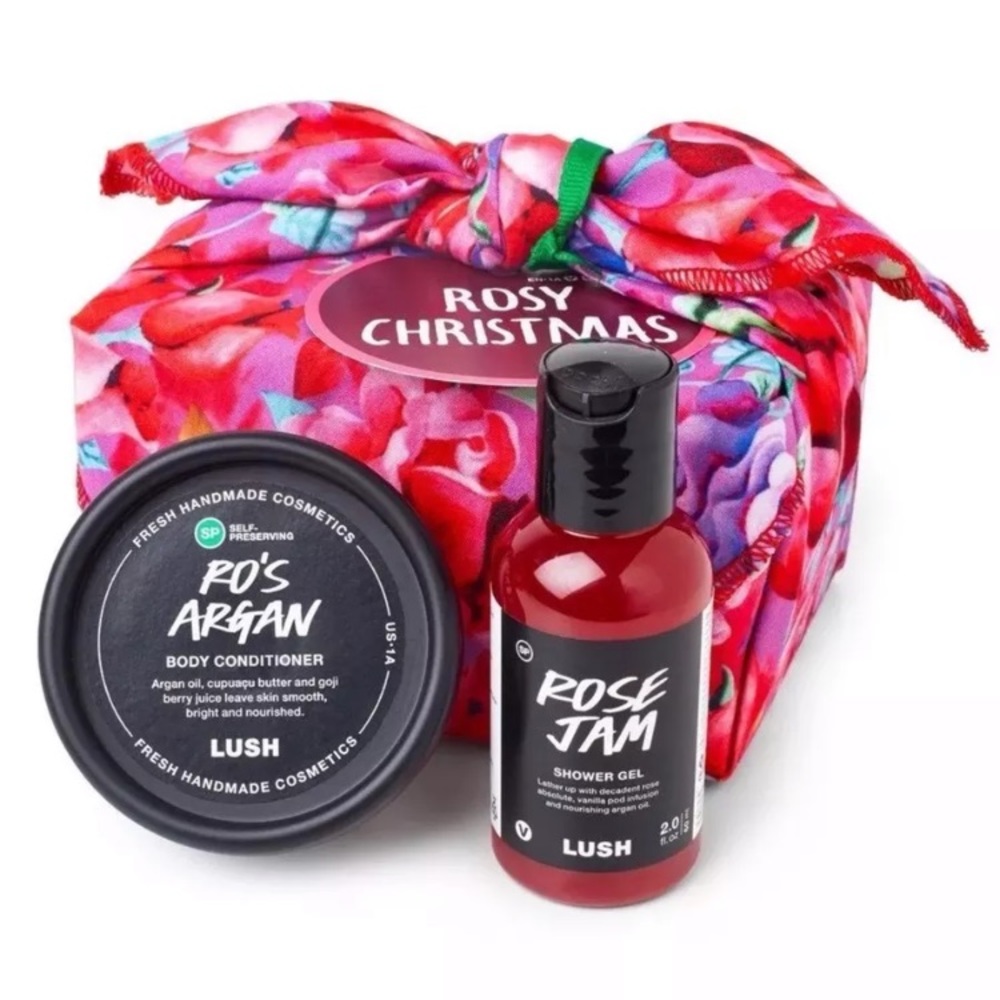 LUSH, Rosy Christmas, Rose Jam, Ro’s Argan Bundle